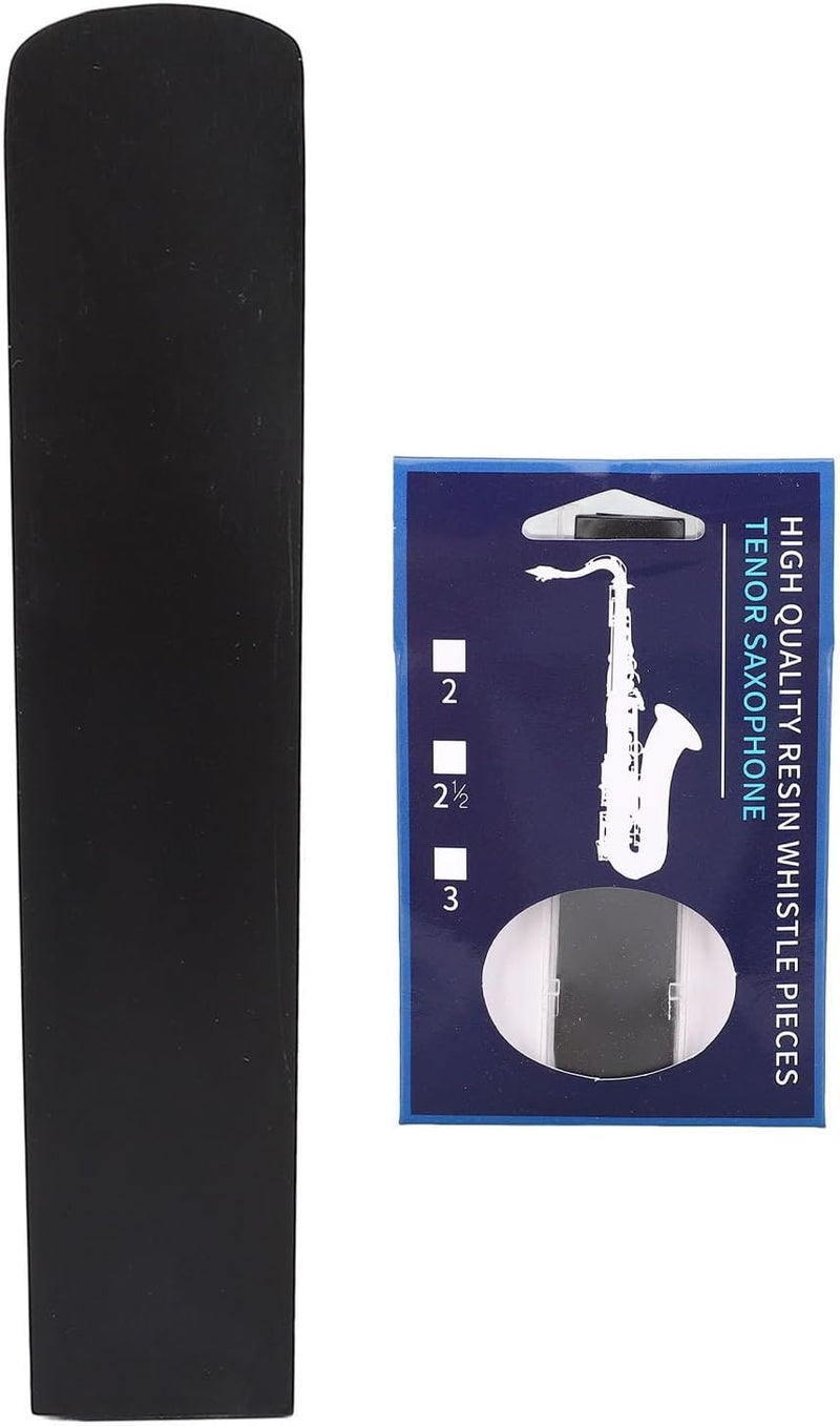 NOENNULL Saxophone Reeds Set, 5Pcs Tenor Saxophone Reeds 2.5 Bb Resin Tenor Sax Reeds with Plastic Box for Beginners Professionals (Black) - Image 2